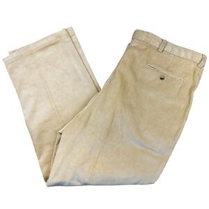 Vineyard Vines Pants Mens 40 Tan Corduroy Straight Leg Casual Cotton Flat‎ Front